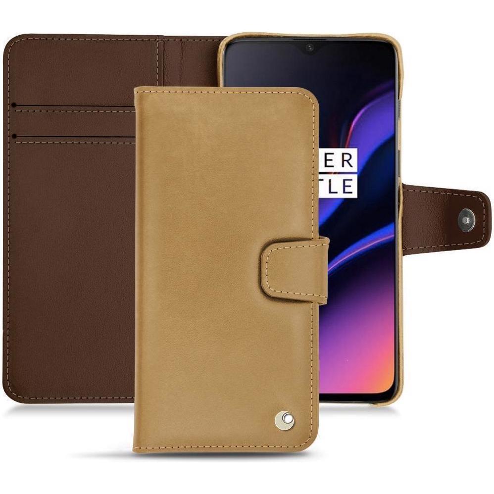 Thumbnail - Noreve Lederschutzhülle Wallet (OnePlus 6T), Smartphone Hülle, Braun