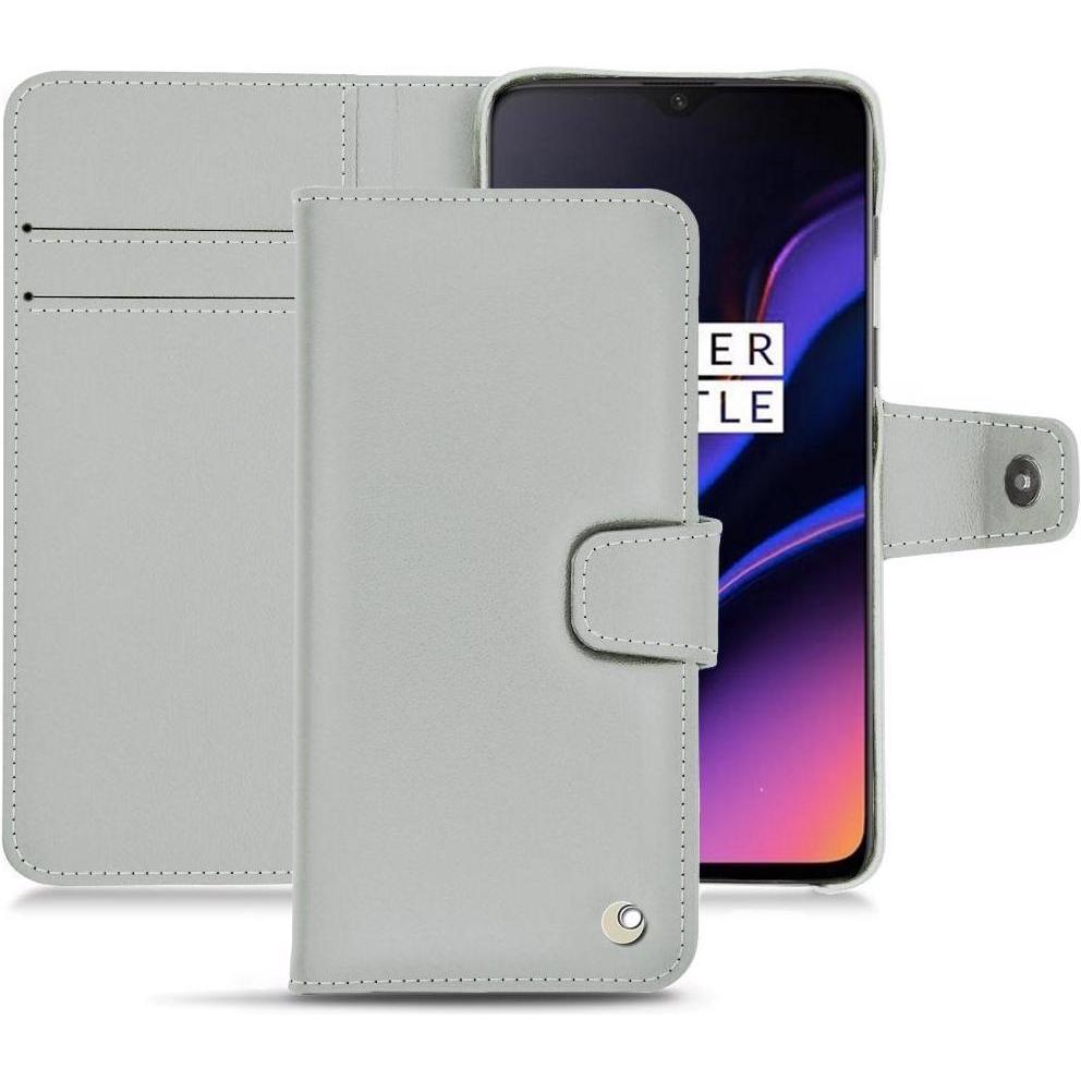 Thumbnail - Noreve Lederschutzhülle Wallet (OnePlus 6T), Smartphone Hülle, Grau