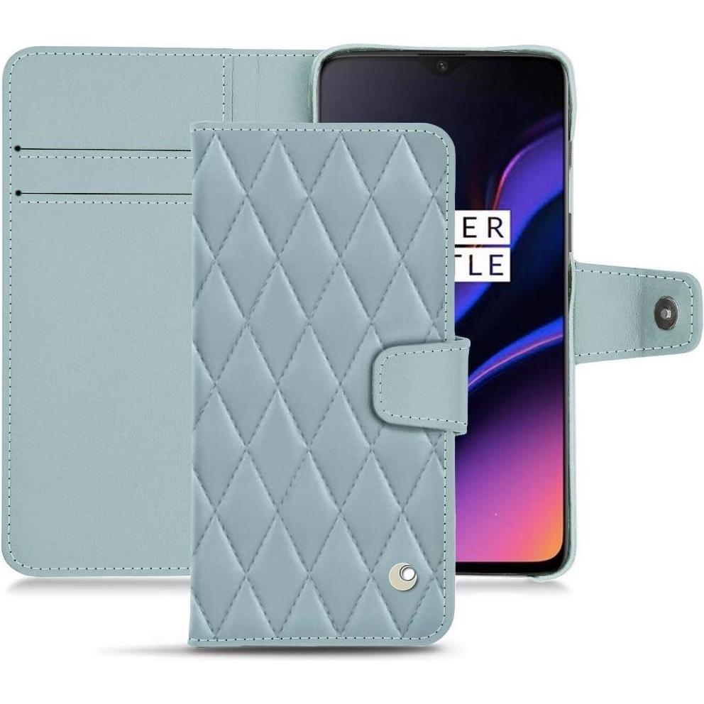 Noreve Lederschutzhülle Wallet (OnePlus 6T), Smartphone Hülle, Blau