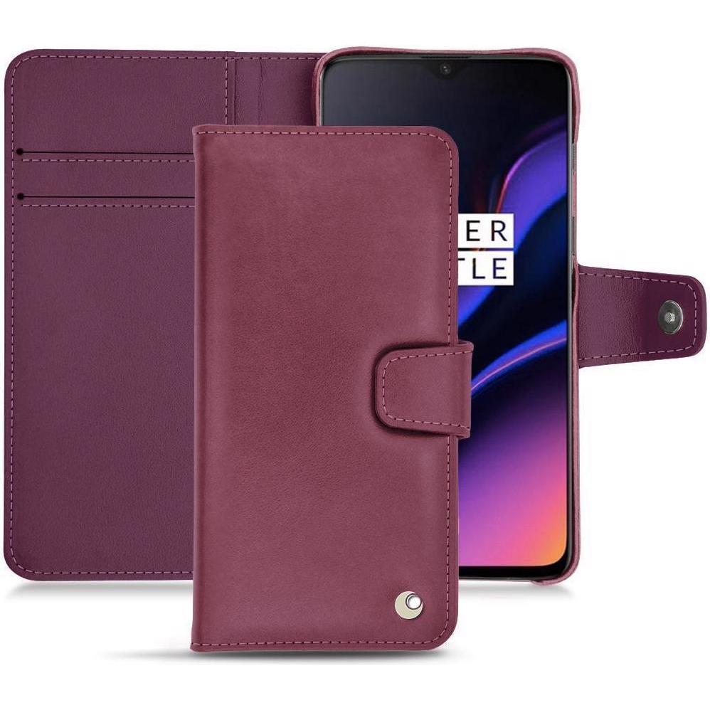 Noreve Lederschutzhülle Wallet (OnePlus 6T), Smartphone Hülle, Violett
