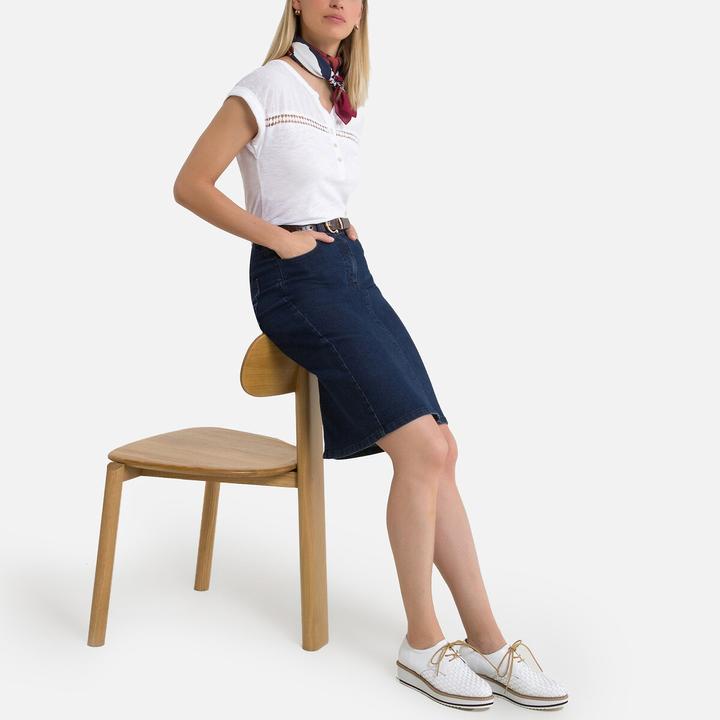 Image du produit Anne Weyburn Jupe en jean en denim stretch (38)
