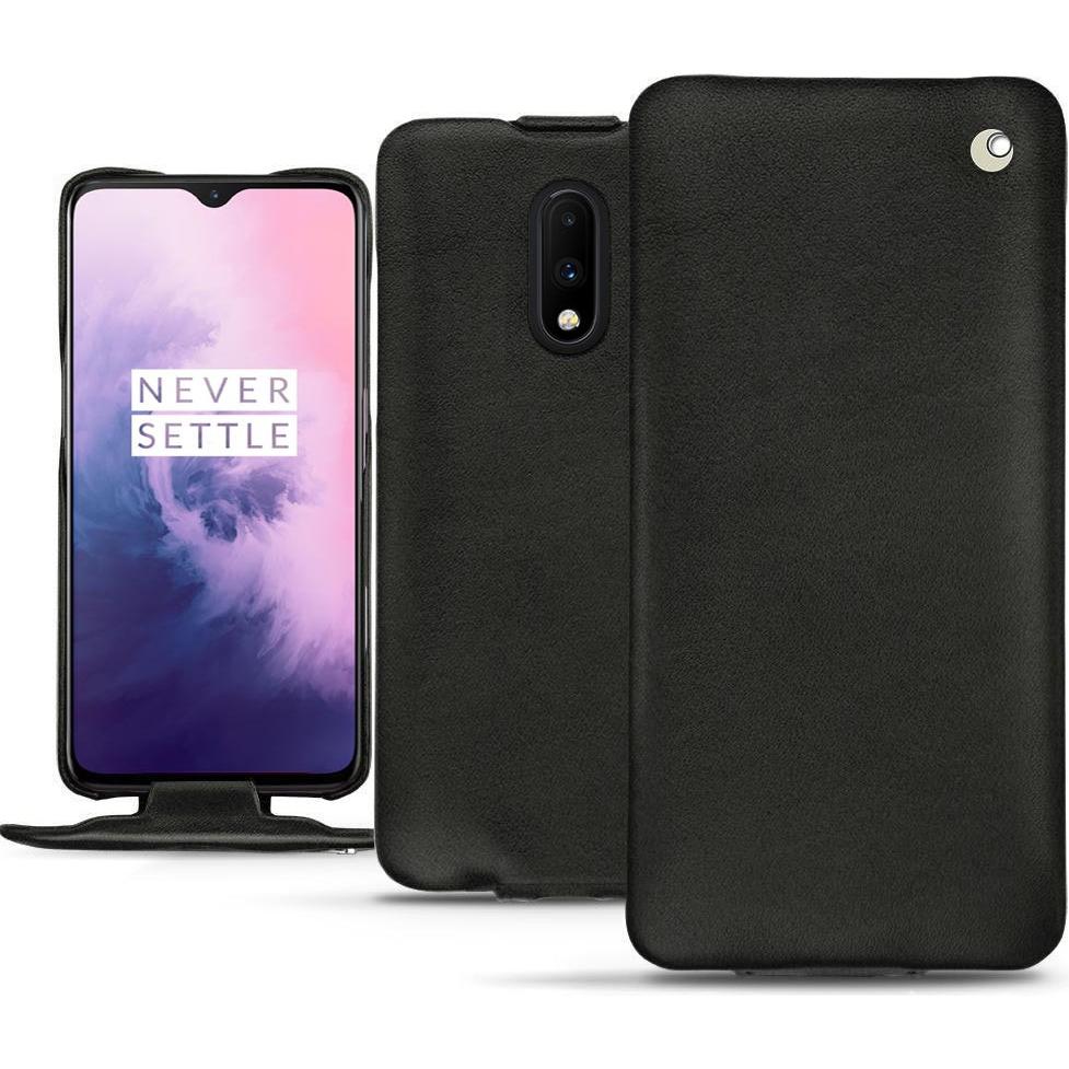 Noreve Lederschutzhülle vertikal (OnePlus 7), Smartphone Hülle, Schwarz
