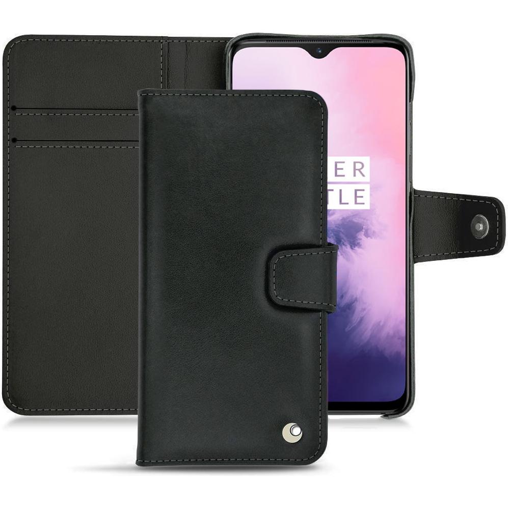 Noreve Lederschutzhülle Wallet (OnePlus 7), Smartphone Hülle, Schwarz