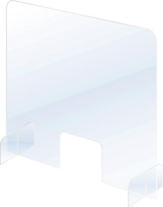 Image du produit Franken Présentoir de comptoir avec passe-plat acrylique (70 x 85 cm)