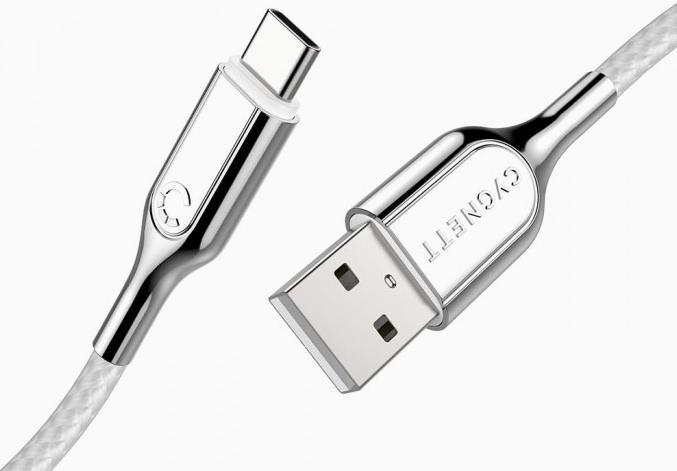 Immagine prodotto Cygnett Cavo blindato 2.0 da USB-C a USB-A (3A/60W) 2M - Bianco (2 m, USB 2.0)