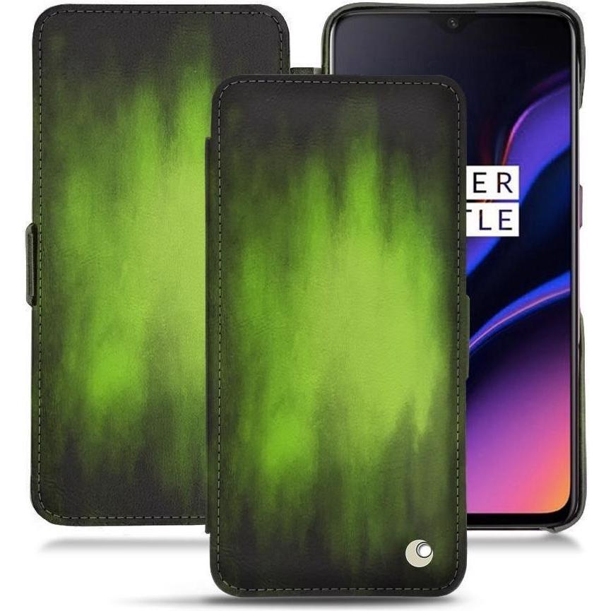 Noreve Lederschutzhülle horizontal (OnePlus 6T), Smartphone Hülle, Grün