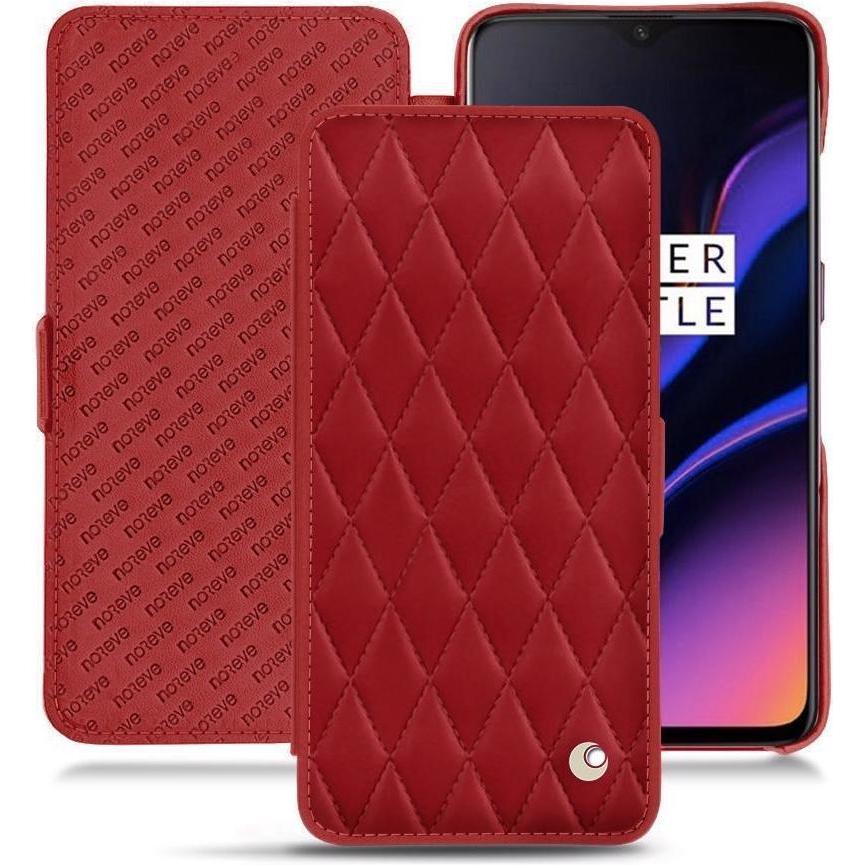 Noreve Lederschutzhülle horizontal (OnePlus 6T), Smartphone Hülle, Rot