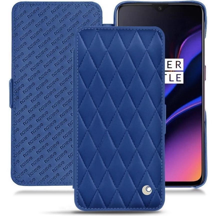 Noreve Lederschutzhülle horizontal (OnePlus 6T), Smartphone Hülle, Blau