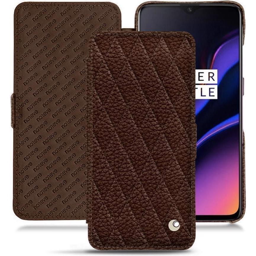 Thumbnail - Noreve Lederschutzhülle horizontal (OnePlus 6T), Smartphone Hülle, Braun