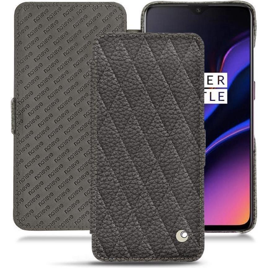 Noreve Lederschutzhülle horizontal (OnePlus 6T), Smartphone Hülle, Grau
