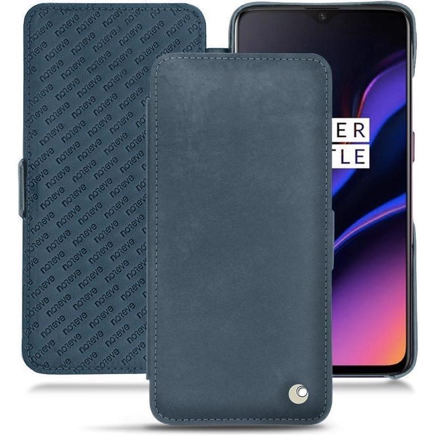 Noreve Lederschutzhülle horizontal (OnePlus 6T), Smartphone Hülle, Blau