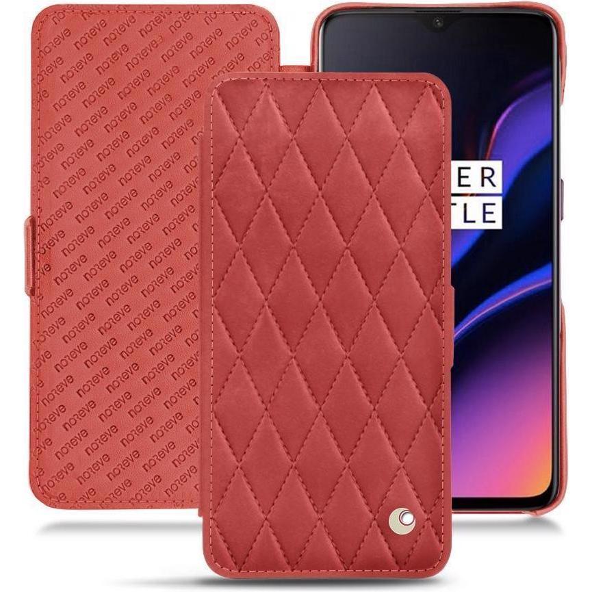 Noreve Lederschutzhülle horizontal (OnePlus 6T), Smartphone Hülle, Rot