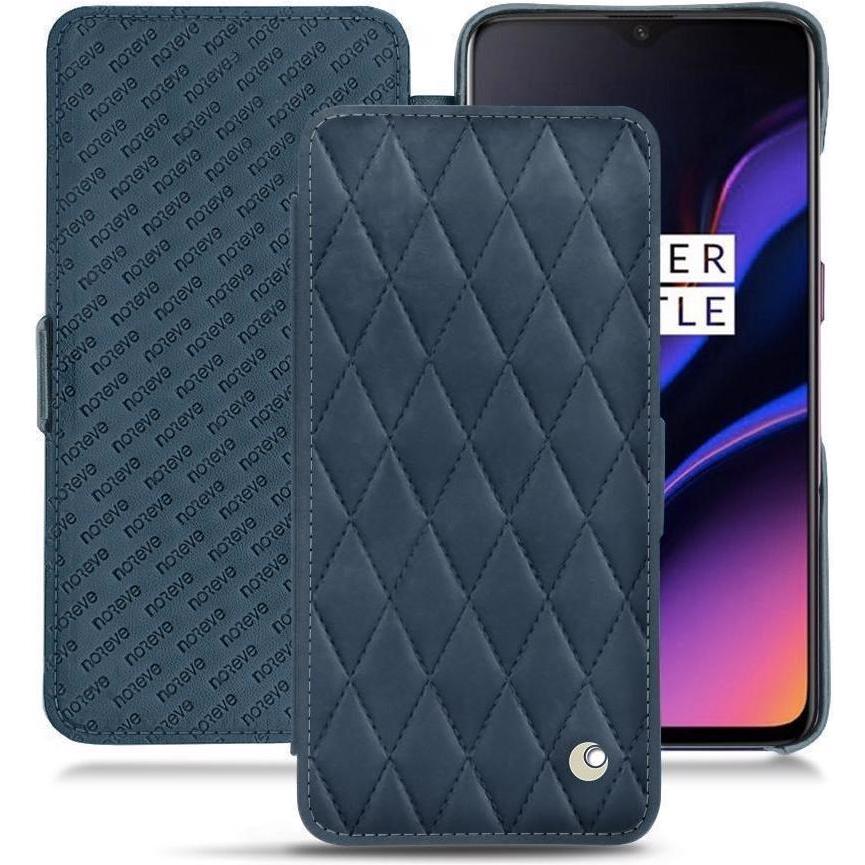 Noreve Lederschutzhülle horizontal (OnePlus 6T), Smartphone Hülle, Blau
