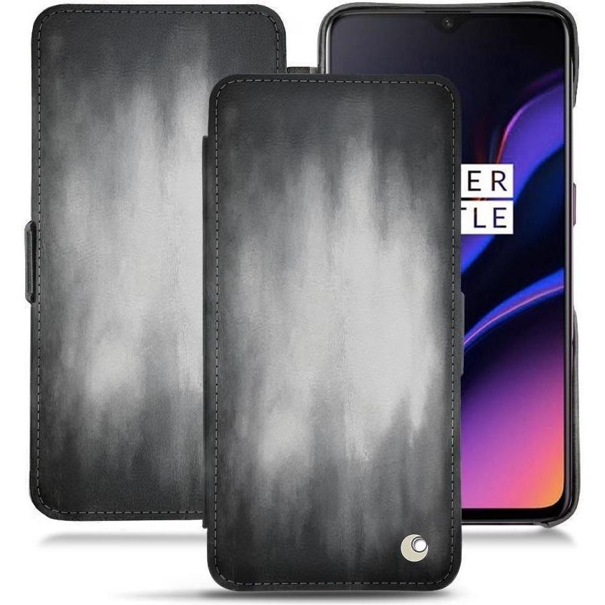 Thumbnail - Noreve Lederschutzhülle horizontal (OnePlus 6T), Smartphone Hülle, Grau