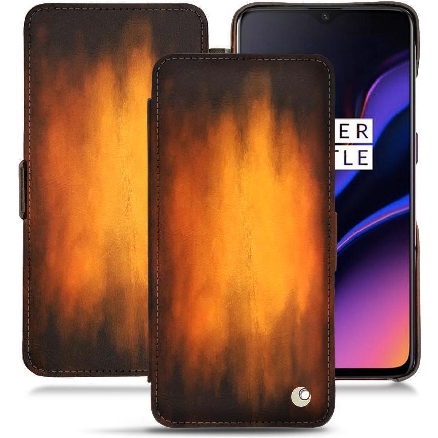 Thumbnail - Noreve Lederschutzhülle horizontal (OnePlus 6T), Smartphone Hülle, Violett