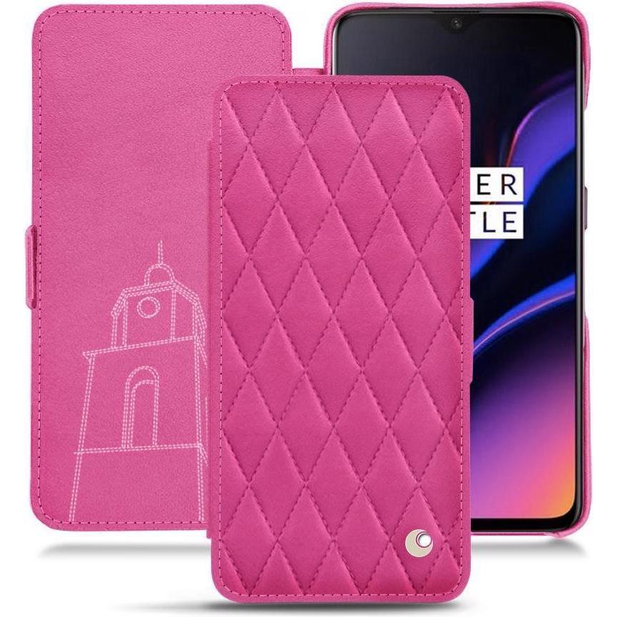 Noreve Lederschutzhülle horizontal (OnePlus 6T), Smartphone Hülle, Rosa