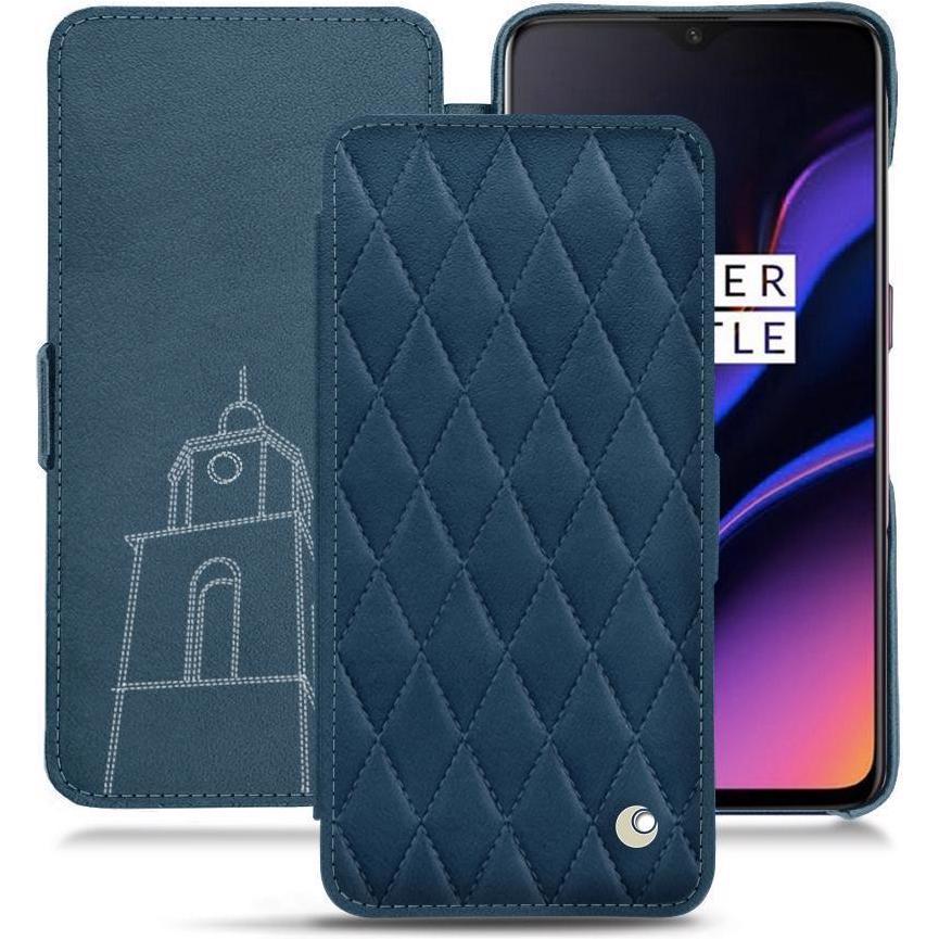 Thumbnail - Noreve Lederschutzhülle horizontal (OnePlus 6T), Smartphone Hülle, Blau