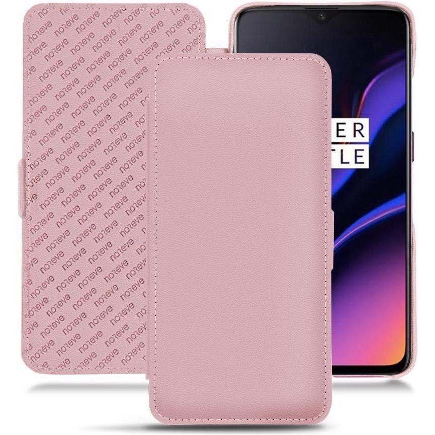 Noreve Lederschutzhülle horizontal (OnePlus 6T), Smartphone Hülle, Rosa