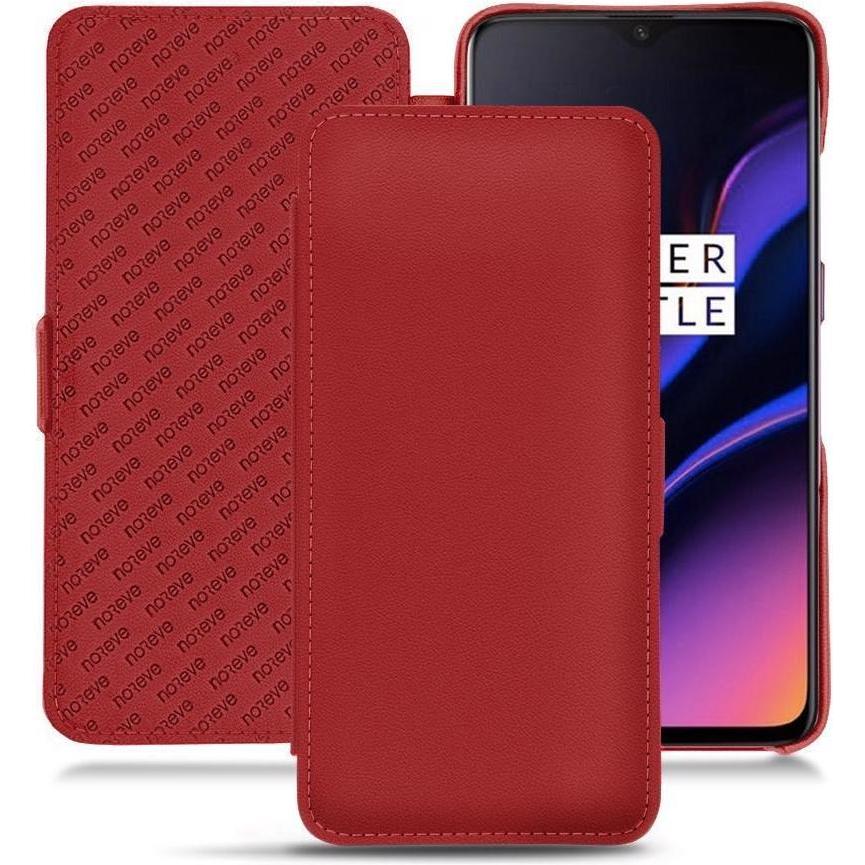 Noreve Lederschutzhülle horizontal (OnePlus 6T), Smartphone Hülle, Rot