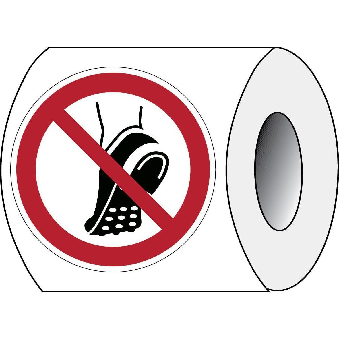 Brady, Etiketten, ISO 7010 PIC P035 B-7541 ISO Sicherheitskennzeichnung - Keine Schuhe mit Metallstollen tra
