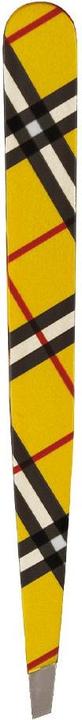 Actual product image Hausmann Pinzette schräg Karo Design gelb