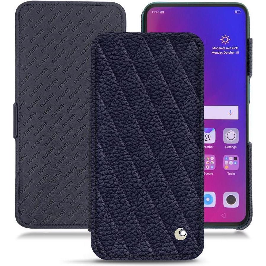 Noreve Lederschutzhülle horizontal (Oppo Find X), Smartphone Hülle, Violett