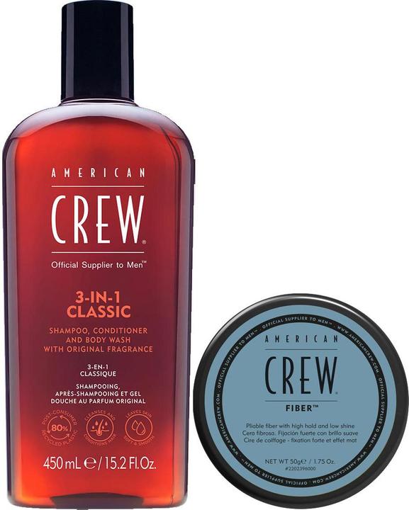 Image du produit American Crew Classic Fiber + 3in1 Classic Set (Set soin capillaire)
