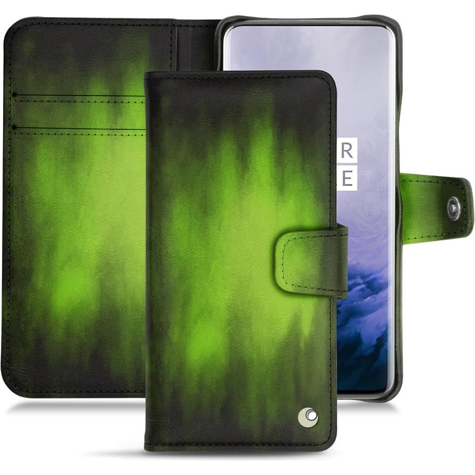 Noreve Lederschutzhülle Wallet (OnePlus 7 Pro), Smartphone Hülle, Grün