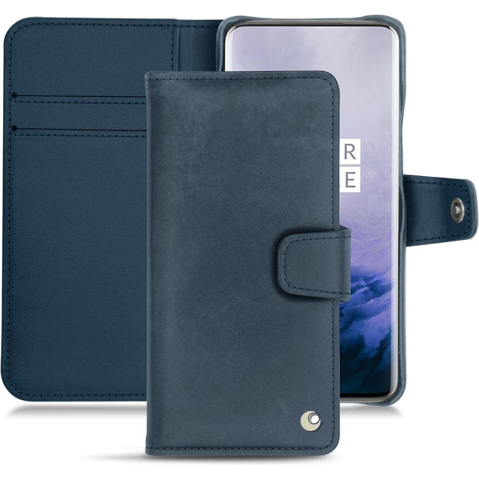 Noreve Lederschutzhülle Wallet (OnePlus 7 Pro), Smartphone Hülle, Blau