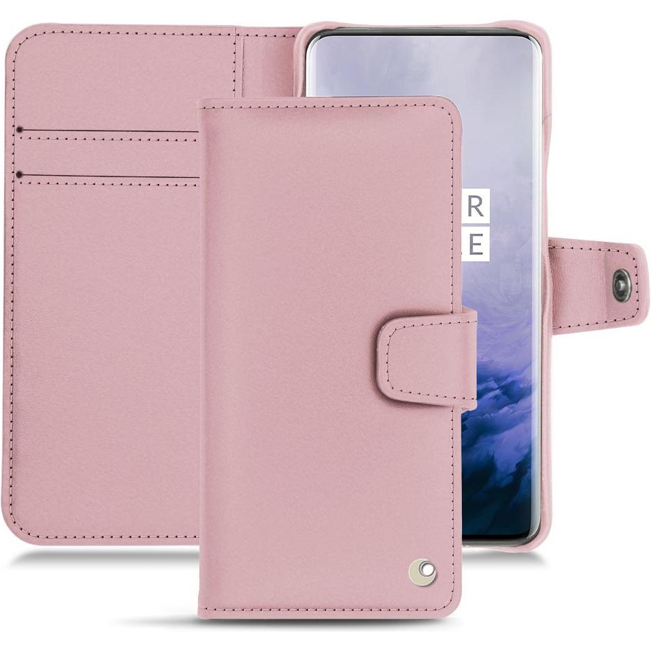 Noreve Lederschutzhülle Wallet (OnePlus 7 Pro), Smartphone Hülle, Rosa