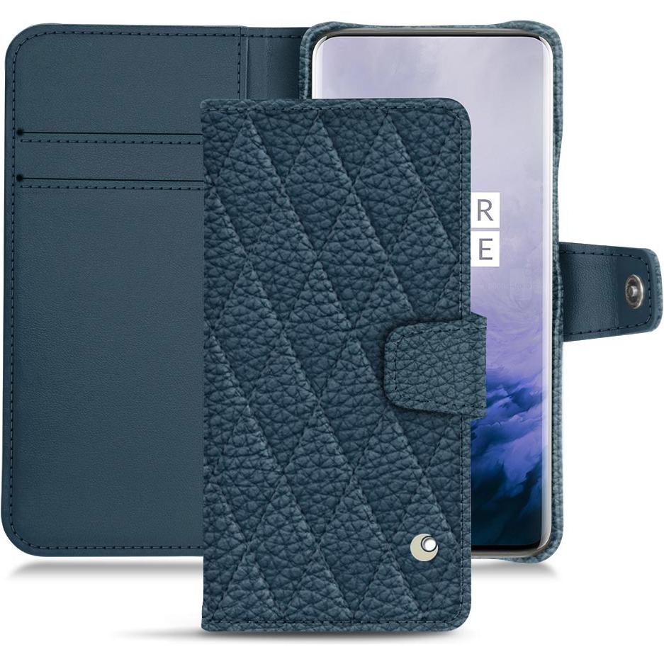 Noreve Lederschutzhülle Wallet (OnePlus 7 Pro), Smartphone Hülle, Blau