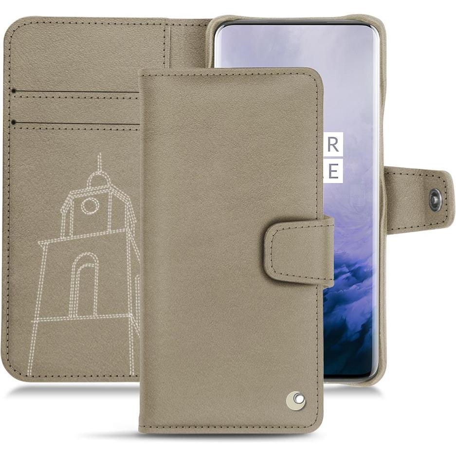 Noreve Lederschutzhülle Wallet (OnePlus 7 Pro), Smartphone Hülle, Beige