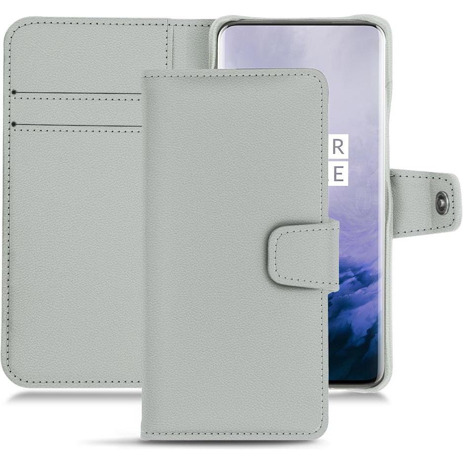 Noreve Lederschutzhülle Wallet (OnePlus 7 Pro), Smartphone Hülle, Grau