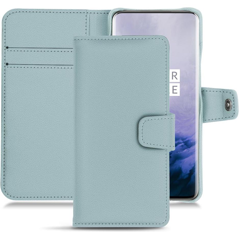 Noreve Lederschutzhülle Wallet (OnePlus 7 Pro), Smartphone Hülle, Blau