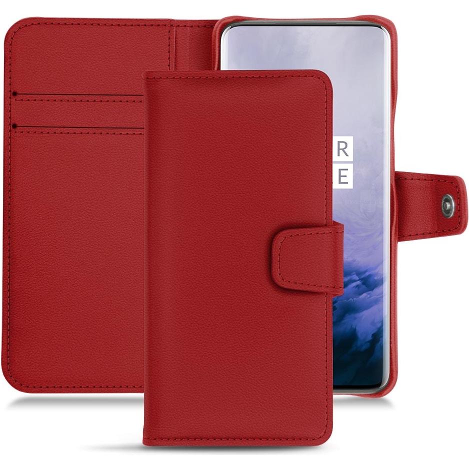 Thumbnail - Noreve Lederschutzhülle Wallet (OnePlus 7 Pro), Smartphone Hülle, Rot