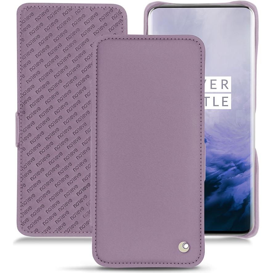 Noreve Lederschutzhülle horizontal (OnePlus 7 Pro), Smartphone Hülle, Violett