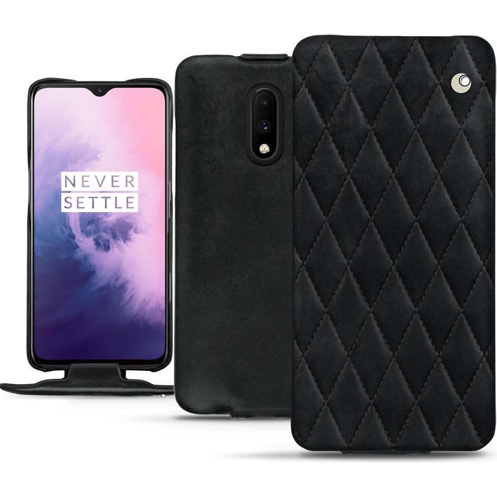 Noreve Lederschutzhülle vertikal (OnePlus 7), Smartphone Hülle, Schwarz