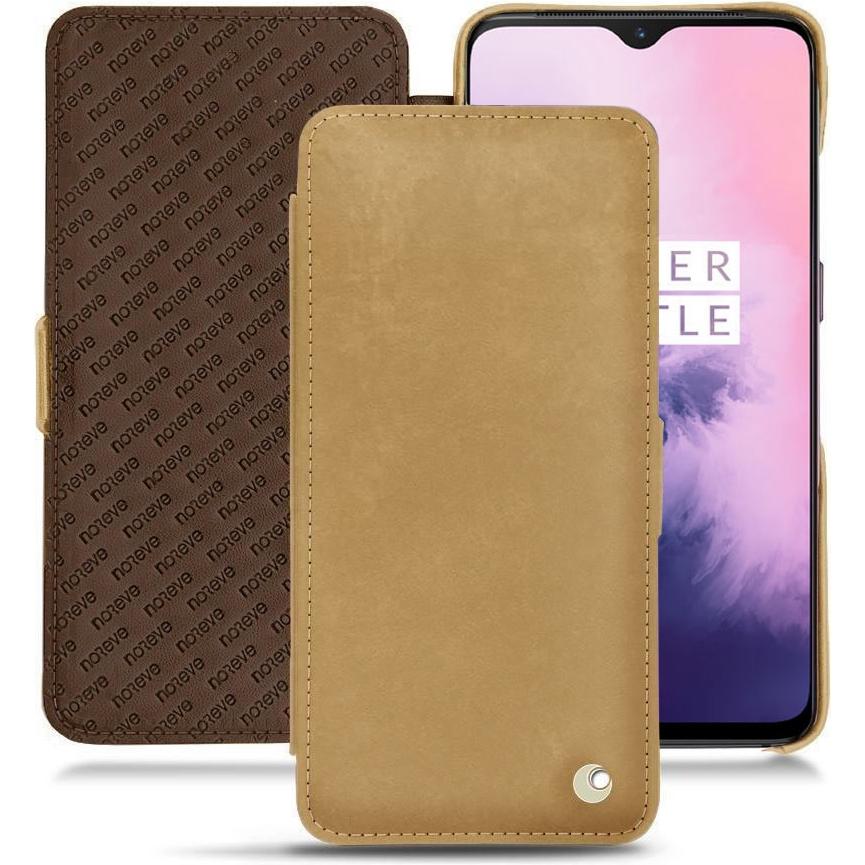 Thumbnail - Noreve Lederschutzhülle horizontal (OnePlus 7), Smartphone Hülle, Braun