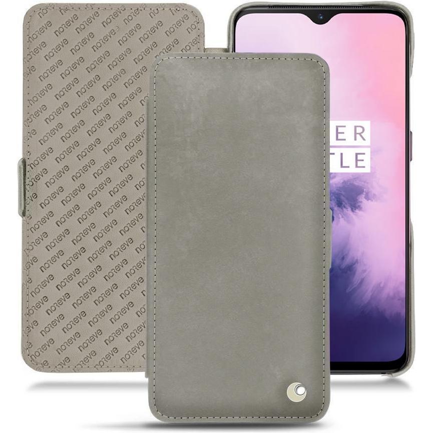 Noreve Lederschutzhülle horizontal (OnePlus 7), Smartphone Hülle, Grau