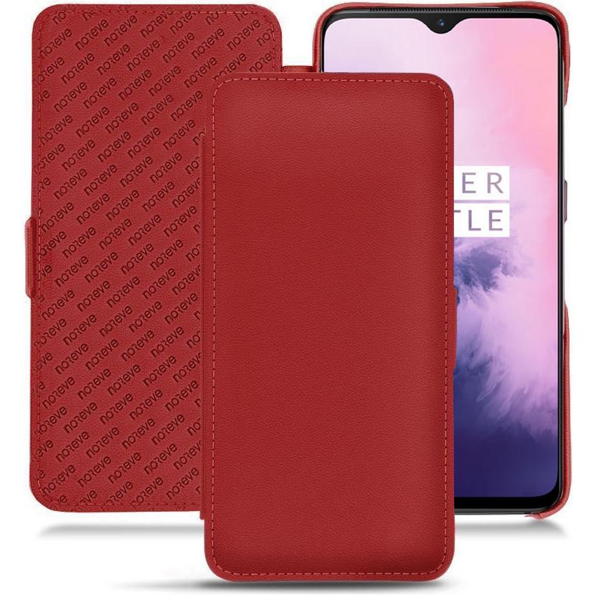 Noreve Lederschutzhülle horizontal (OnePlus 7), Smartphone Hülle, Rot
