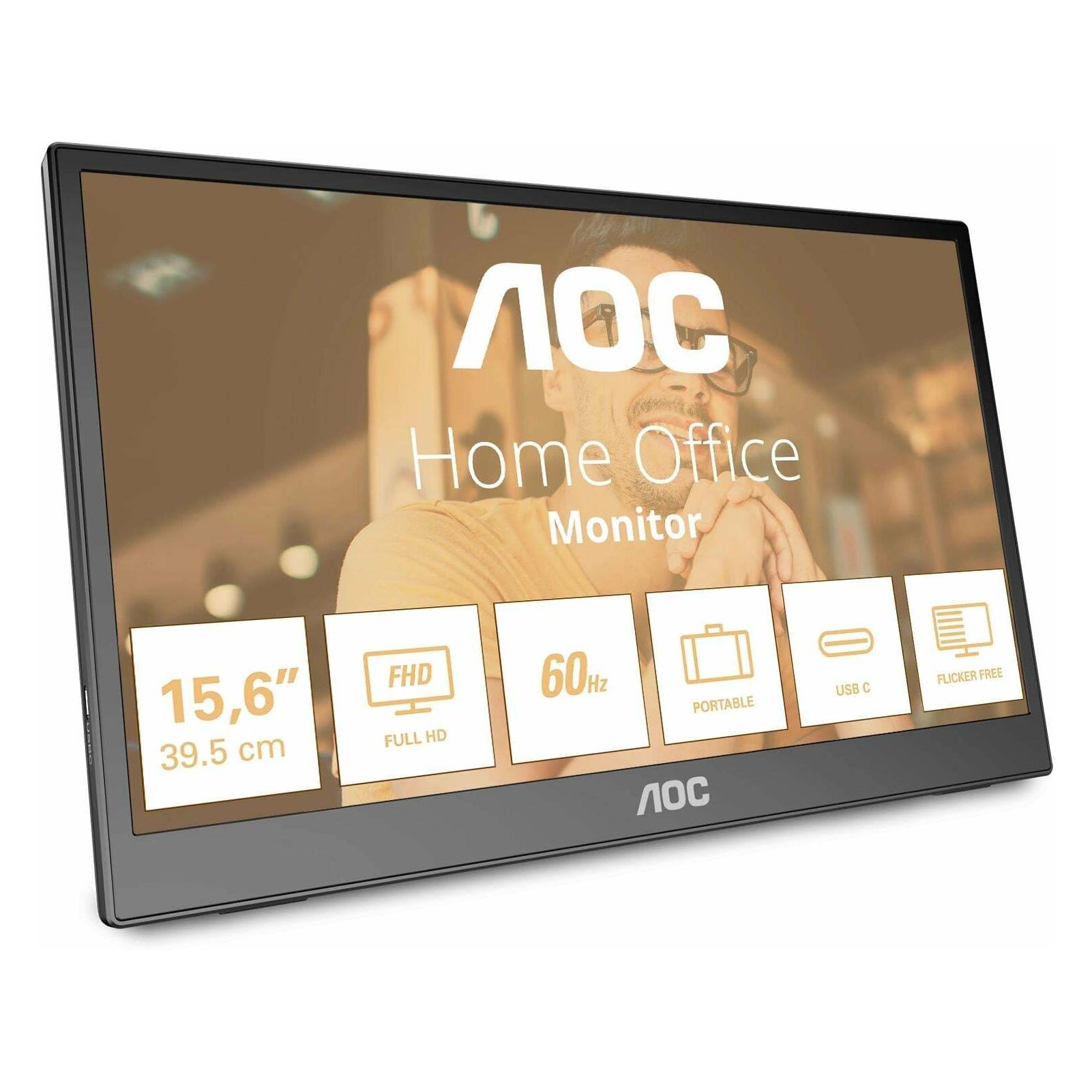 AOC 16T3EA (1920 x 1080 Pixel, 15.60"), Monitor, Schwarz