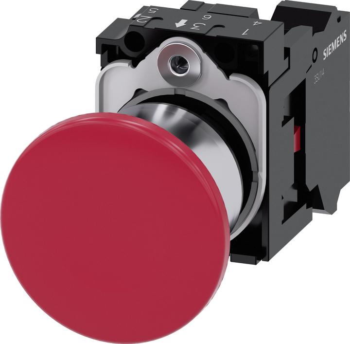 Actual product image Siemens Pushbutton 1f rt rnd Ř22mm 1Ö 40x26,5mm 3SU1150-1BA20-3CA0