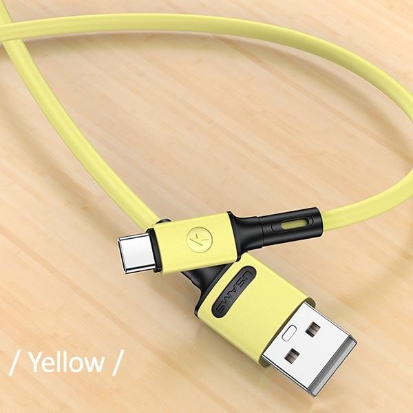 Image du produit Usams Câble U52 USB-C 2A Fast Charge 1m żółty/yellow SJ436USB03 (US-SJ436) (1 m, USB 3.2 Gen 1)
