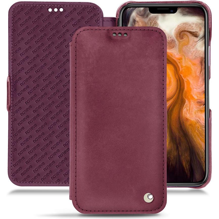 Noreve Lederschutzhülle horizontal (Apple iPhone 11 Pro Max), Smartphone Hülle, Violett