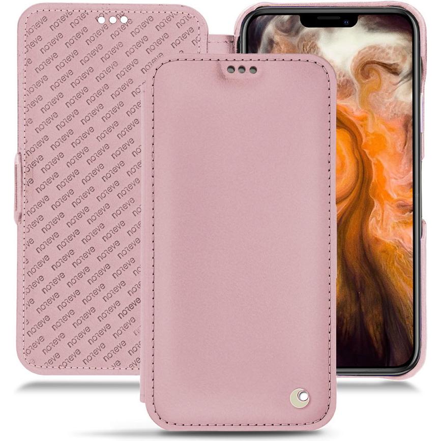 Noreve Lederschutzhülle horizontal (Apple iPhone 11 Pro Max), Smartphone Hülle, Rosa