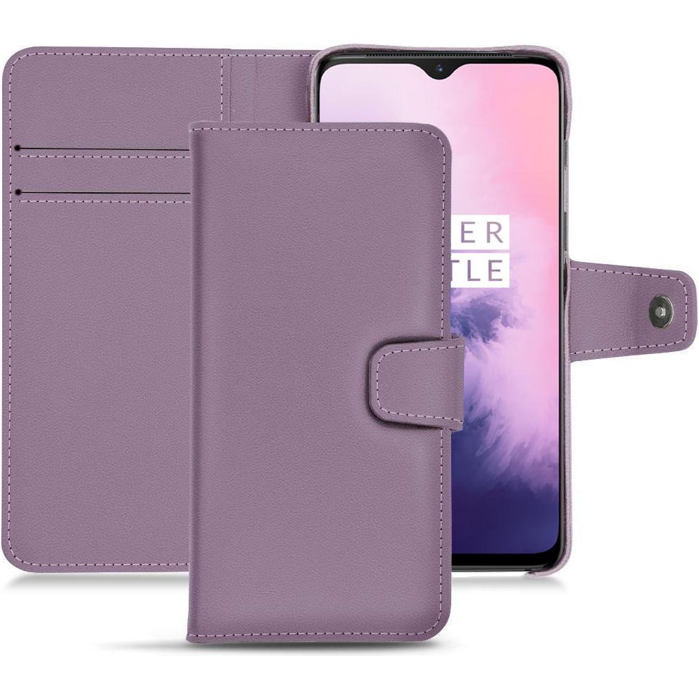 Noreve Lederschutzhülle Wallet (OnePlus 7), Smartphone Hülle, Violett