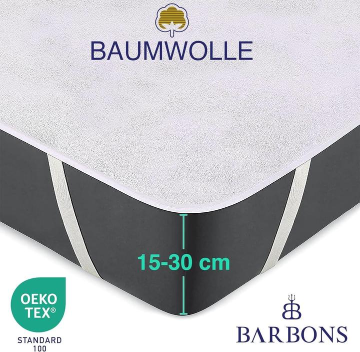 Produktbild Barbons 2er-Set Wasserdichte Matratzenschoner, 80 x 200 cm (80 x 200 cm)
