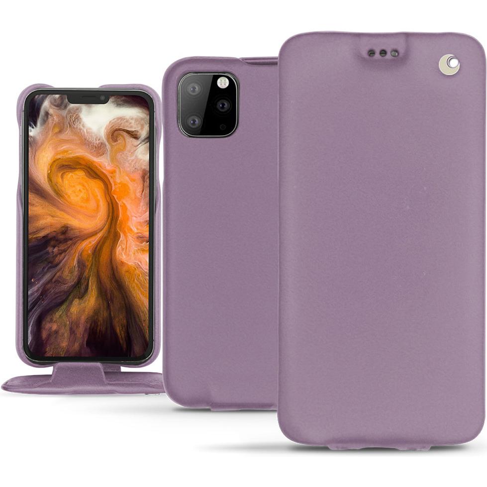 Noreve Lederschutzhülle vertikal (Apple iPhone 11 Pro Max), Smartphone Hülle, Violett