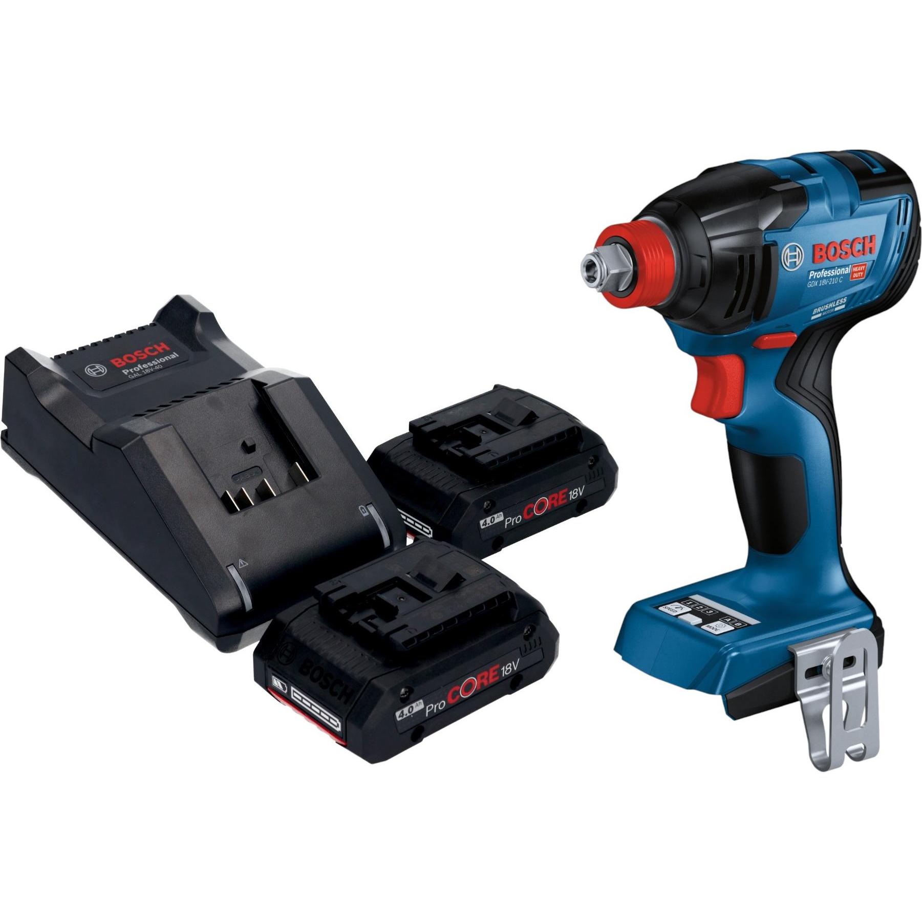 Bosch Professional, Bohrmaschine + Akkuschrauber, Bosch GDX 18V-210 C Professional Akku Drehschlagschrauber 18 V 210 Nm ...
