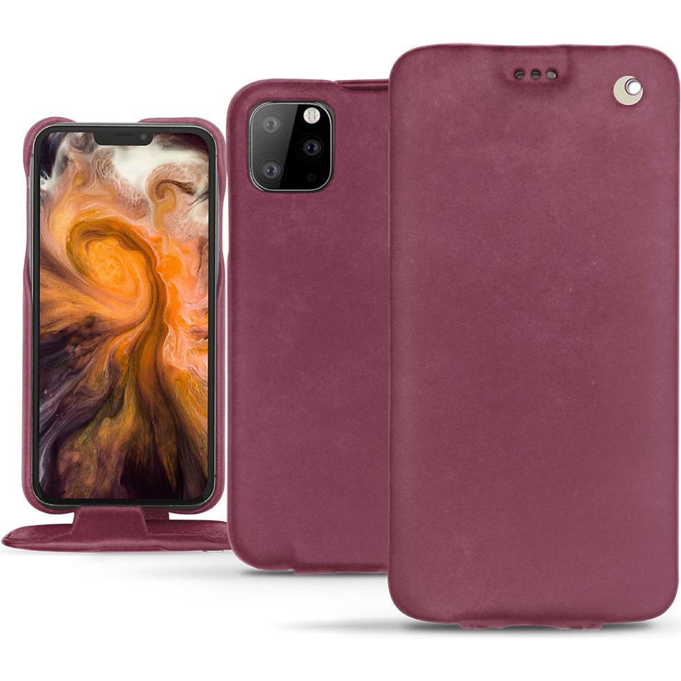 Noreve Lederschutzhülle vertikal (Apple iPhone 11 Pro Max), Smartphone Hülle, Violett